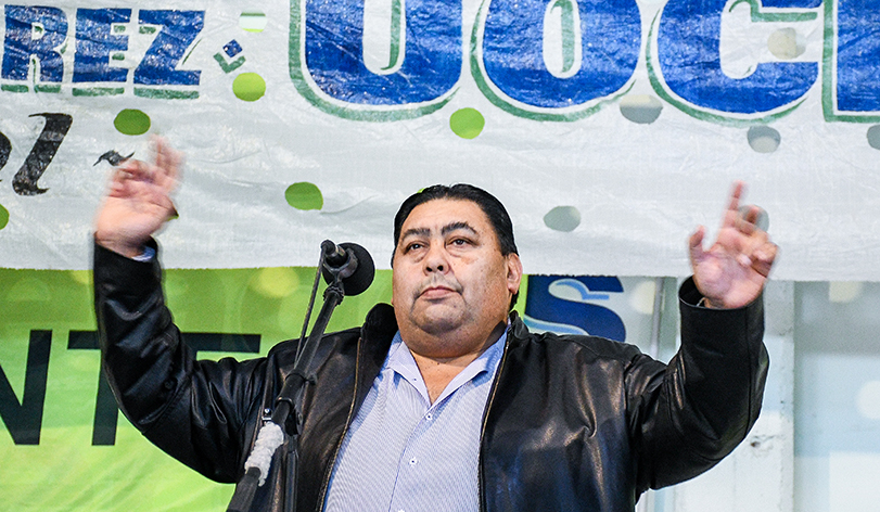 Referente. El líder de la UOCRA, con mucha preocupación por las obras.