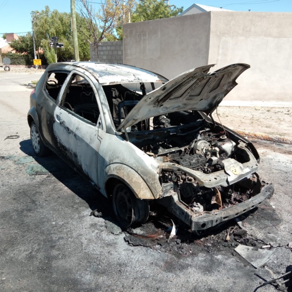 El vehículo quedó calcinado por las llamas. Foto: Sergio Esparza/Diario Jornada.