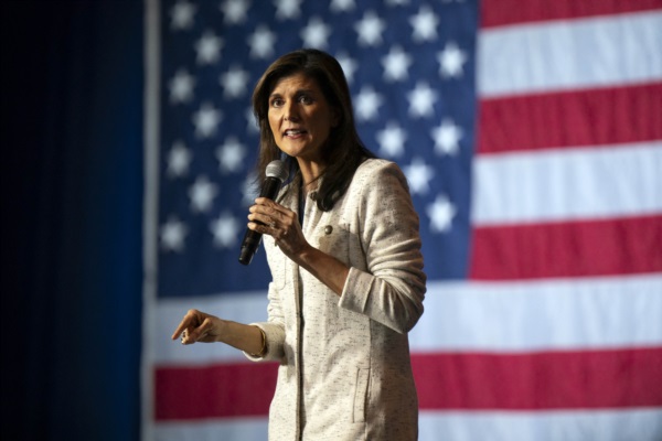 La aspirante presidencial republicana y ex embajadora de la ONU, Nikki Haley durante un acto reciente en North Charleston.