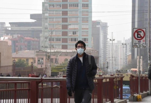 El humo invadió La Paz. Fotografía: Agencia Noticias Argentinas/Xinhua