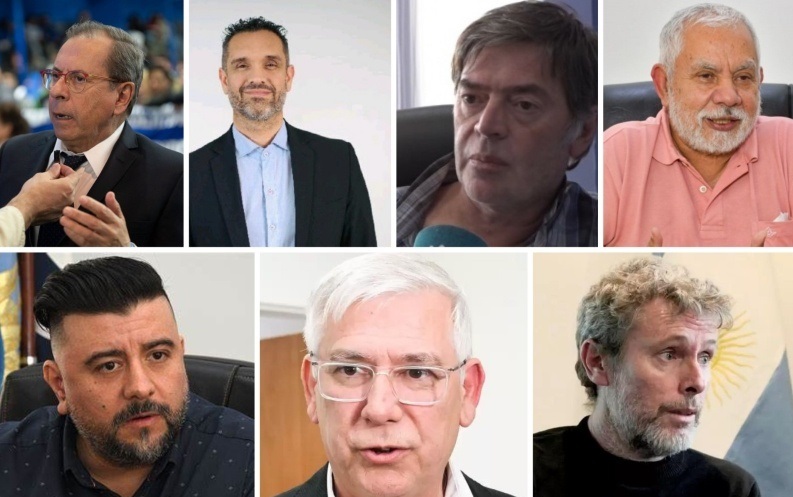 Los siete funcionarios que quedaron afuera. (Imagen: Tiempo Sur)