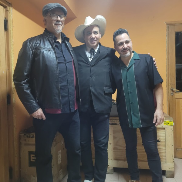Pablo Alonso (Comodoro), José Rearte (Trelew) y Damián Dufrós (Esquel), los tres referentes organizativos del Festival de Blues que se afianza año tras año.