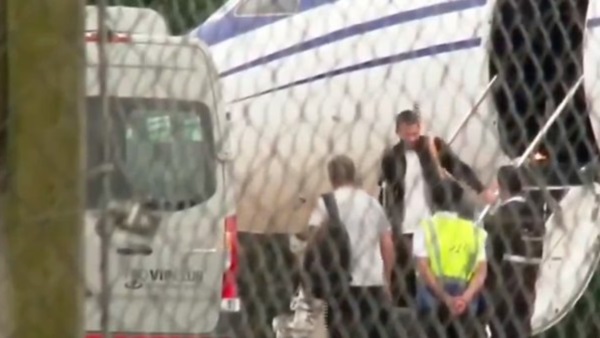 Messi llegó a la Argentina para sumarse a la Selección de cara a los partidos ante Paraguay y Perú. (Foto: TV).