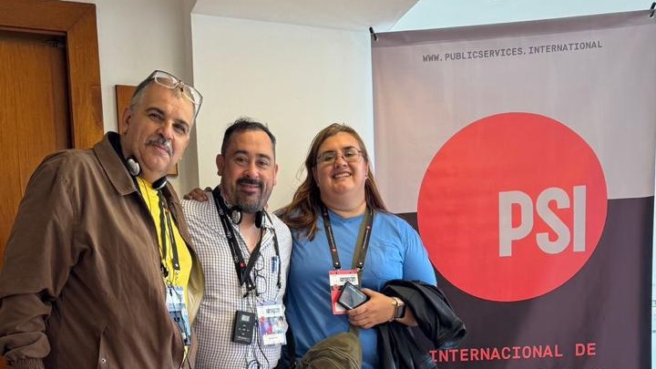 Christian Salazar en el Congreso de la ISP en Bogotá.