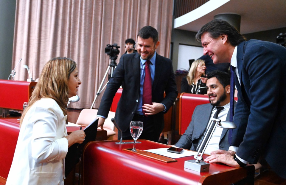 Aguilera, Pais, Coliñir y Juncos. Radicales y peronistas a pura sonrisa.