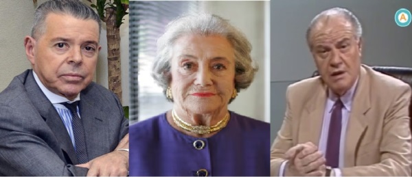 Los personajes: Norberto Oyarbide, Nelly Arrieta de Blaquier y Guillermo Patricio Kelly..