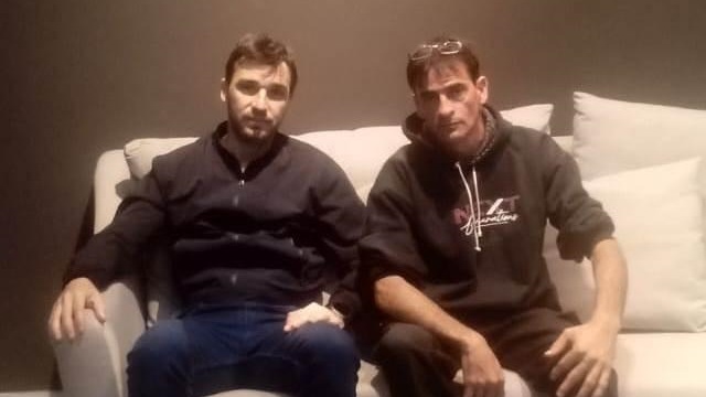 El gobernador Ignacio Torres y Lucas Crettón hoy en Rawson.
