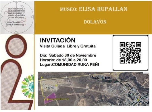 Invitación y código QR con información para el recorrido.