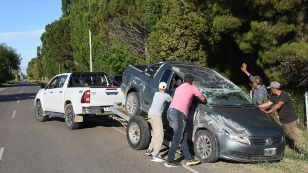 El accidente sucedió en la Ruta N° 7./ Foto: Sergio Esparza.