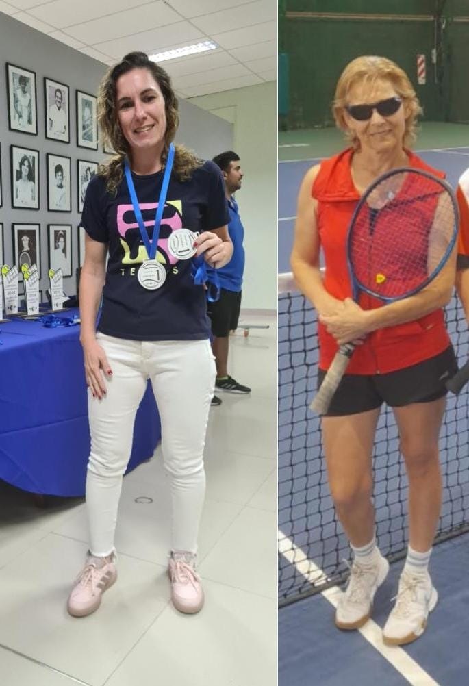 Finalistas 4ta Damas: Daniela Turano y Elena Guerriot.
