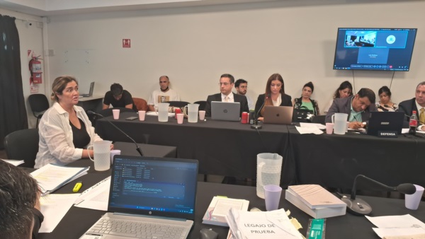 Mara Rodera declarando ante el Tribunal 