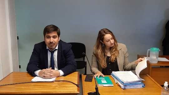 El fiscal Gustavo Núñez y la funcionaria de Fiscalía, Ruth Ortega.