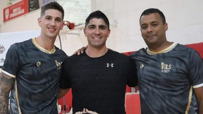 "Nico", Martín y "Sapo", los organizadores.