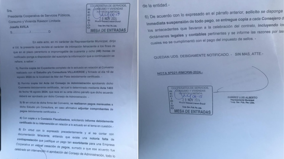 Facsimil de la nota de Ramírez a Ávila.