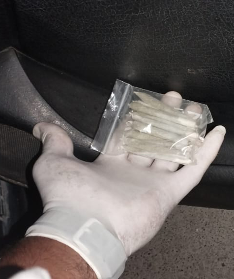 La incautación de los “porros” se hizo en un operativo de saturación.