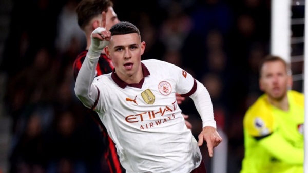Phil Foden convirtió el único gol del partido entre el Manchester City y Bournemouth.