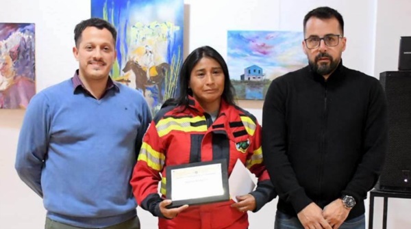 Violeta, integró el cuerpo de bomberos que actuó en Los Alerces.