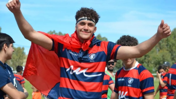 Tiziano Rocha a la Selección Argentina M18 de Rugby. Foto: Puerto Madryn Rugby Club 
