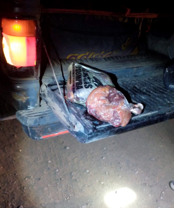 La carne faenada fue secuestrada a la espera de su posterior quema.