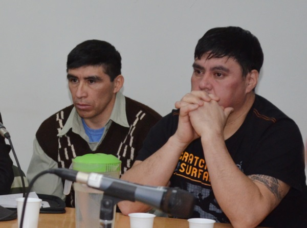 Los imputados Daniel Napal y Carlos Painepil.
