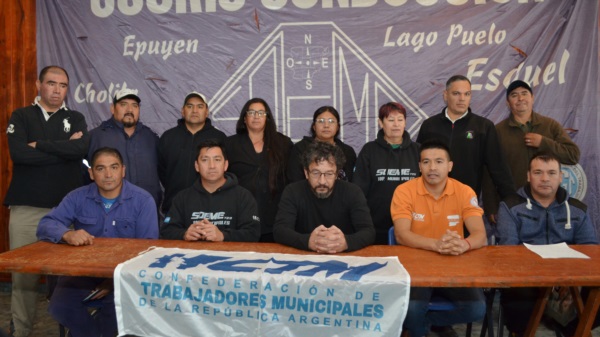 La conferencia de prensa del gremio municipal.