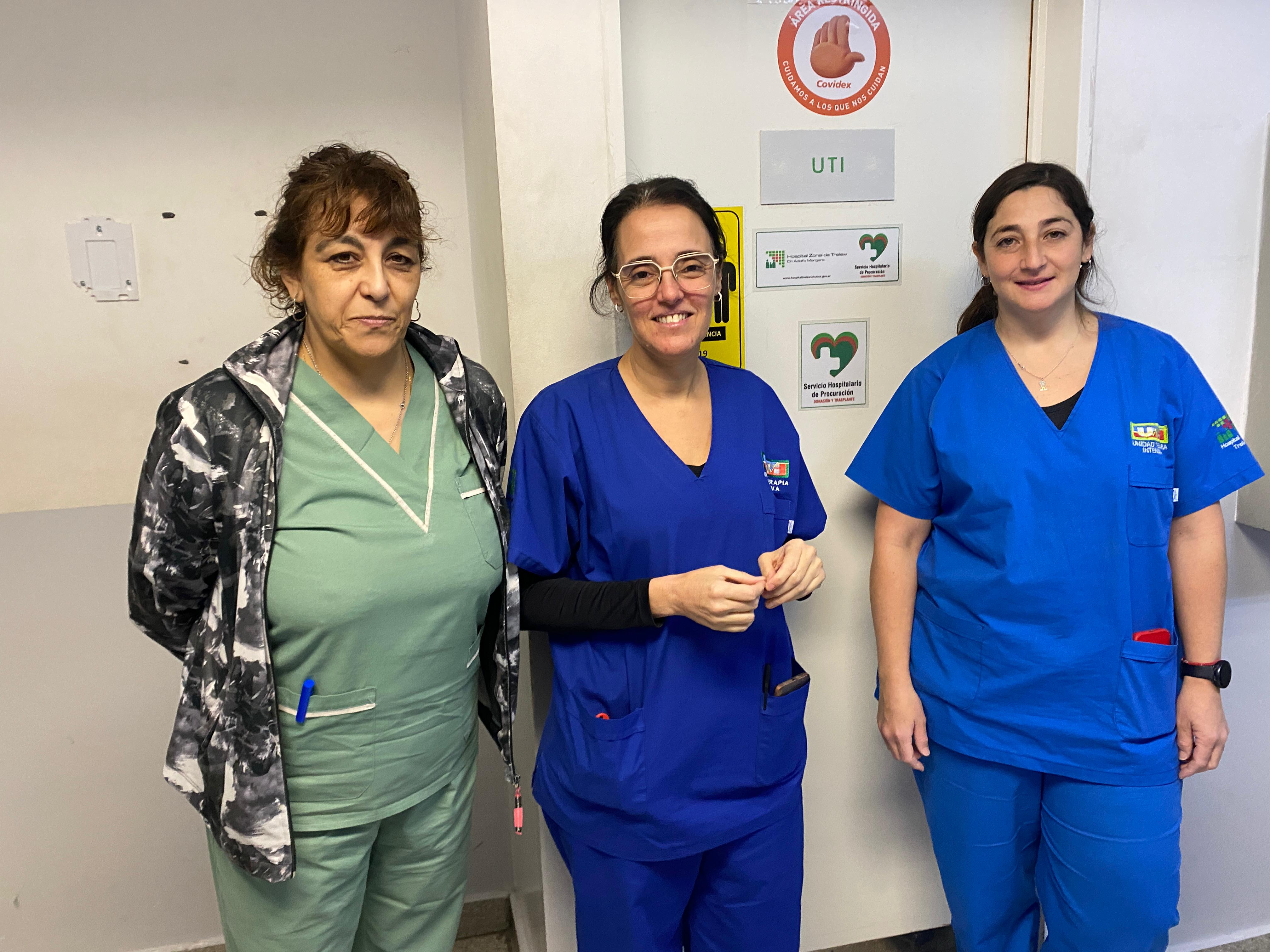 La referente jurisdiccional de CAIPAT Chubut, Caren Goddio junto a su equipo