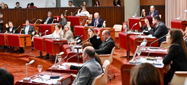 Una postal de la votación en el parlamento (Foto: Daniel Feldman)