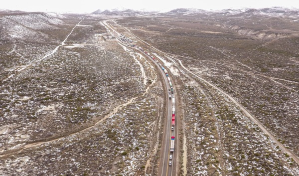 La salida de Comodoro hacia Trelew, muy complicada (Martín Levicoy)