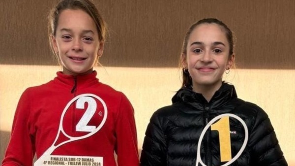 Rosario Silvera (NQN) y Agustina Viglione (Tw), finalistas de Sub 12 Damas.
