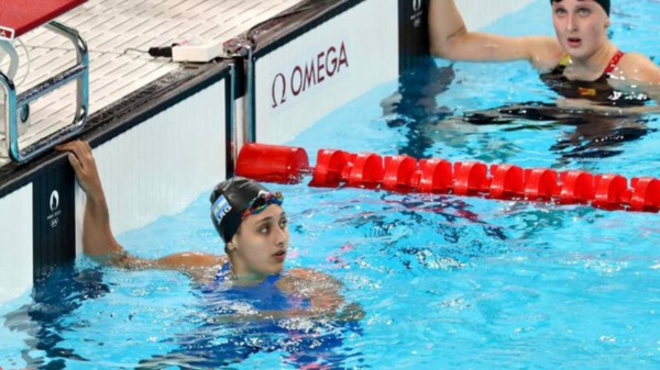 La pequeña Agostina Hein cumplió una buena labor en su debut olímpico.