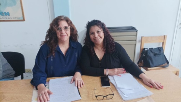 Graciela Millain y Angela Gallardo. Mesa normalizadora de la Junta por UPCN.