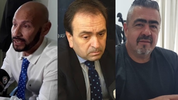 Desde la izquierda, Cabral, Crettón e Iturrioz. 