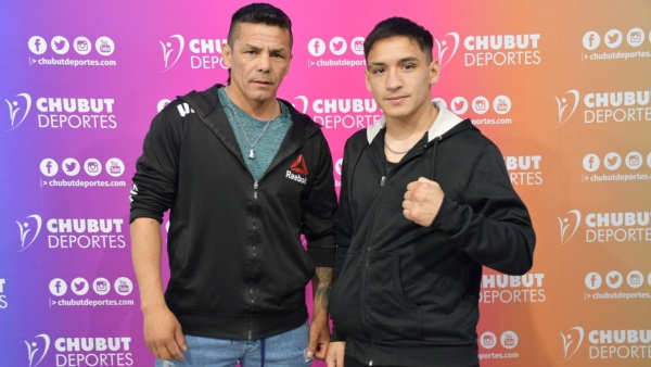 Diego Sañanco y su pupilo Dylan Navarro.