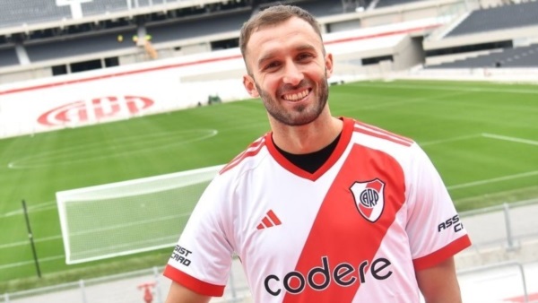 Las primeras imágenes de Germán Pezzella con la camiseta de River.