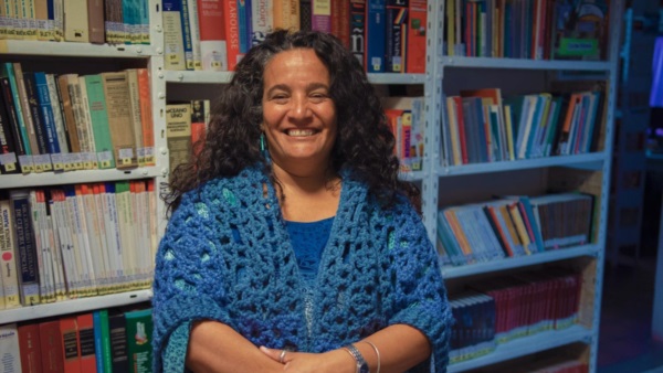 Soledad Palacio, presidenta de la Biblioteca "Asencio Abeijón" de Playa Unión..