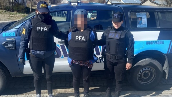 Martha Jaramillo fue aprehendida en Cushamen por la Policía Federal.