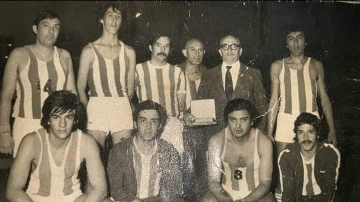 El "Viejo" básquet verdiblanco con Antonio Zorrilla Sánchez.