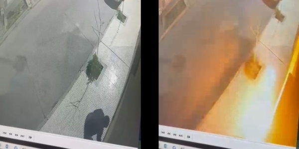 Las cámaras captaron al sujeto iniciando el fuego.