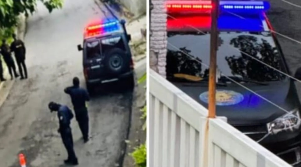 Imagen del asedio la Embajada argentina en Caracas.