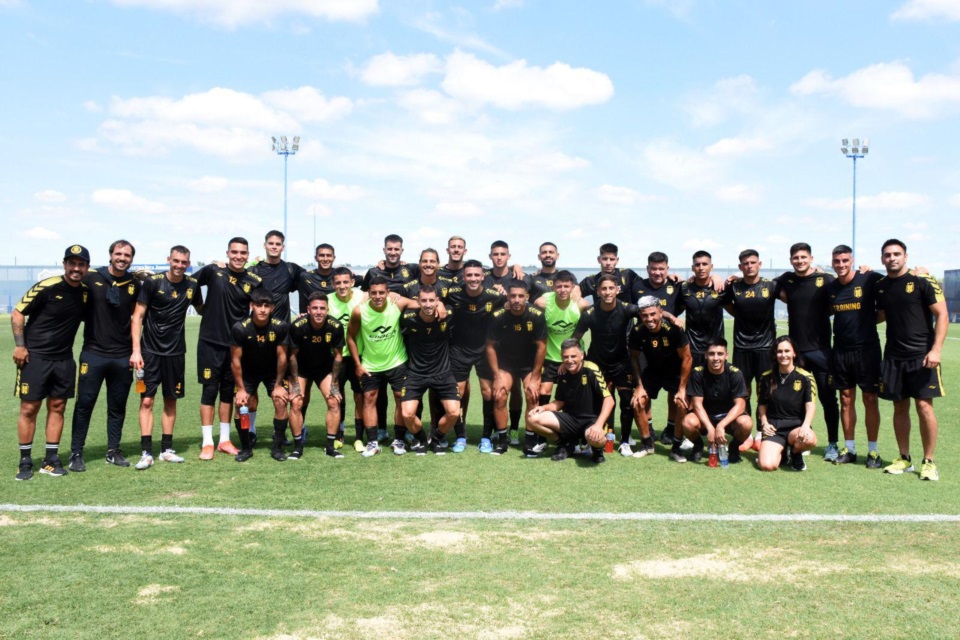 El plantel de Madryn que afronta la cuarta semana de pretemporada en Buenos Aires.