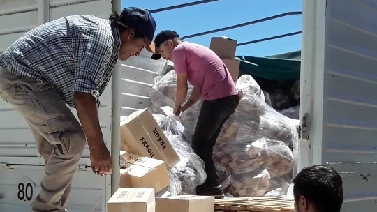 El IAS puso a disposición un camión.