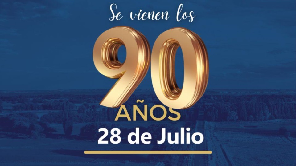 Afiche de los 90 años de 28 de Julio.