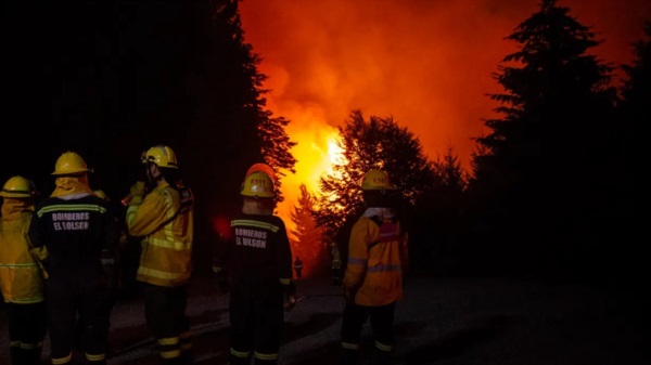 Incendio en El Bolsón. Foto: Marcelo Martínez.