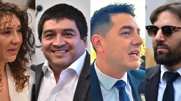 Torres Otarola, "Chito" Alarcón y los fiscales Olazabal y Papini.