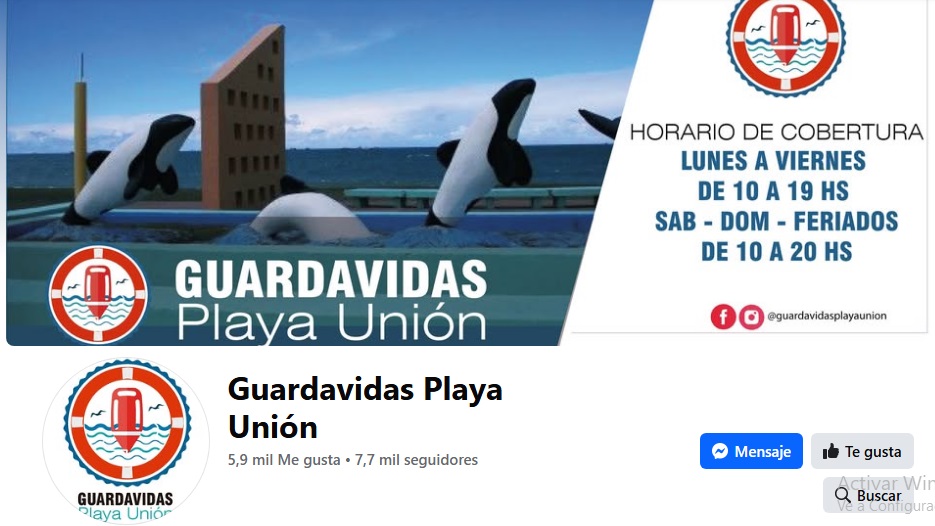 Página utilizada anteriormente por guardavidas de Playa Unión