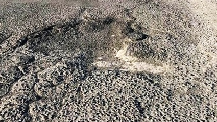 Imágenes de baches sobre RN 25.