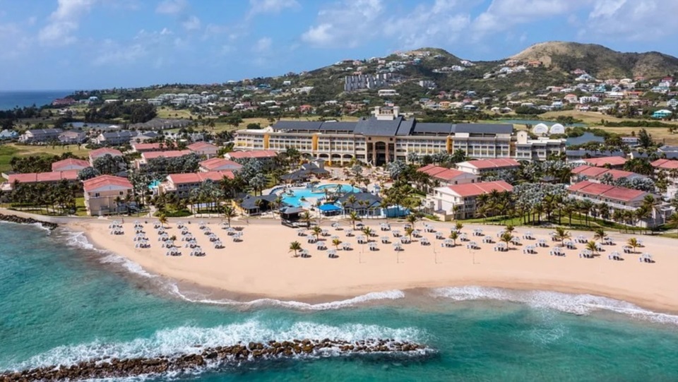 El lujoso “St. Kitts Marriott Beach Resort”, en la isla de San Cristóbal y Nieves.