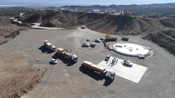 Vista aérea dl epredio donde se meplaza el portento tecnológico ahora en peligro.