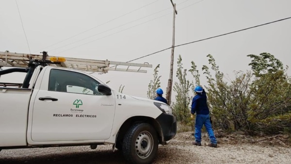 El temporal de viento generó dificultades en Madryn.