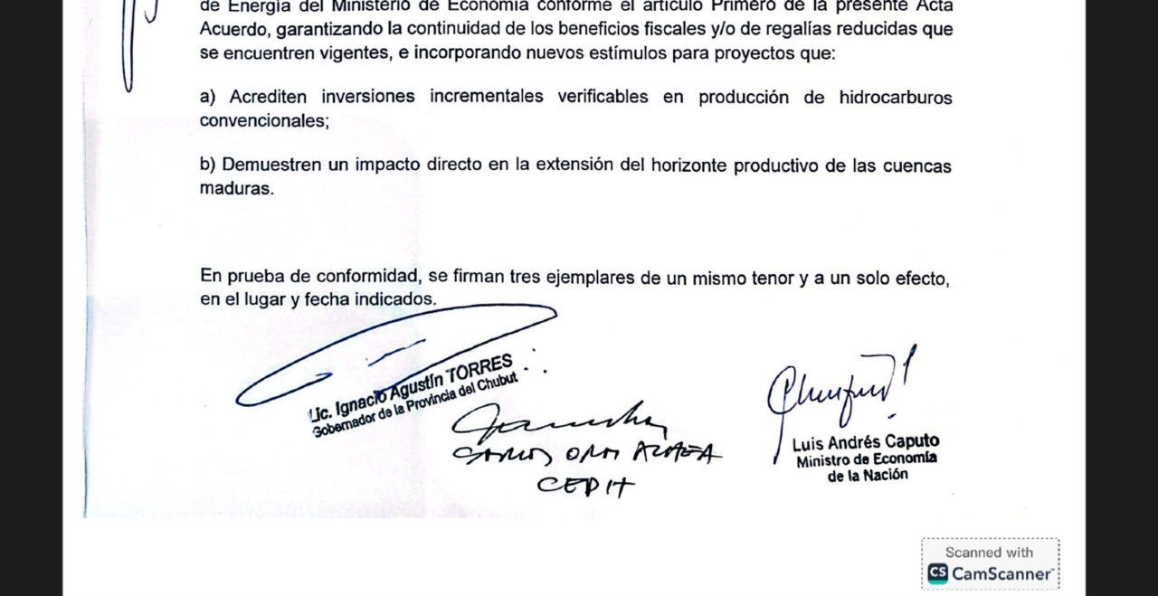 Firmas. Torres, Ormachea y Caputo.